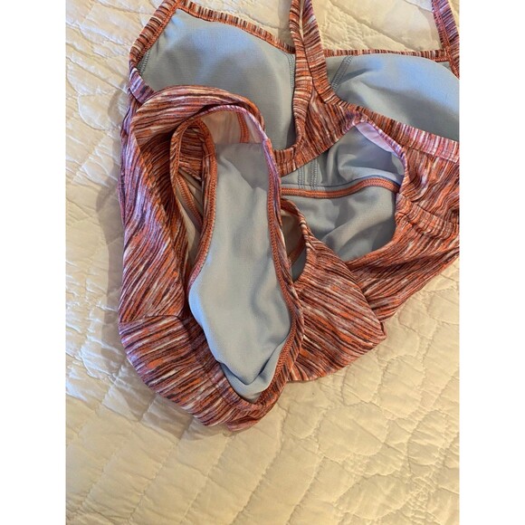 Nike Swimsuit One Piece Size Small Atomback Pink Striped Competition Competitive - Picture 12 of 12